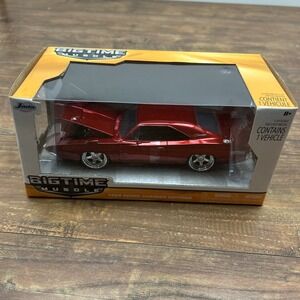 BIGTIME MUSCLE‎ 1969 DODGE CHARGER DAYTONA RED DIECAST JADA TOY 1:24 CAR NEW
